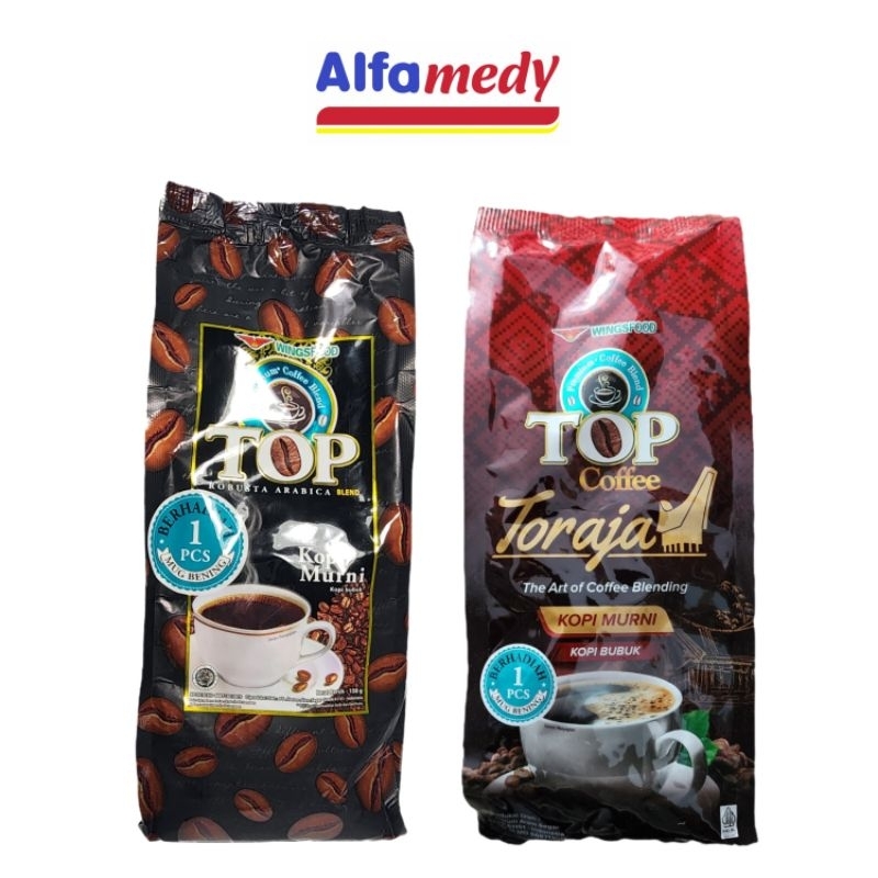 

top kopi murni robusta arabika blend 158gr, top kopi murni toraja.
