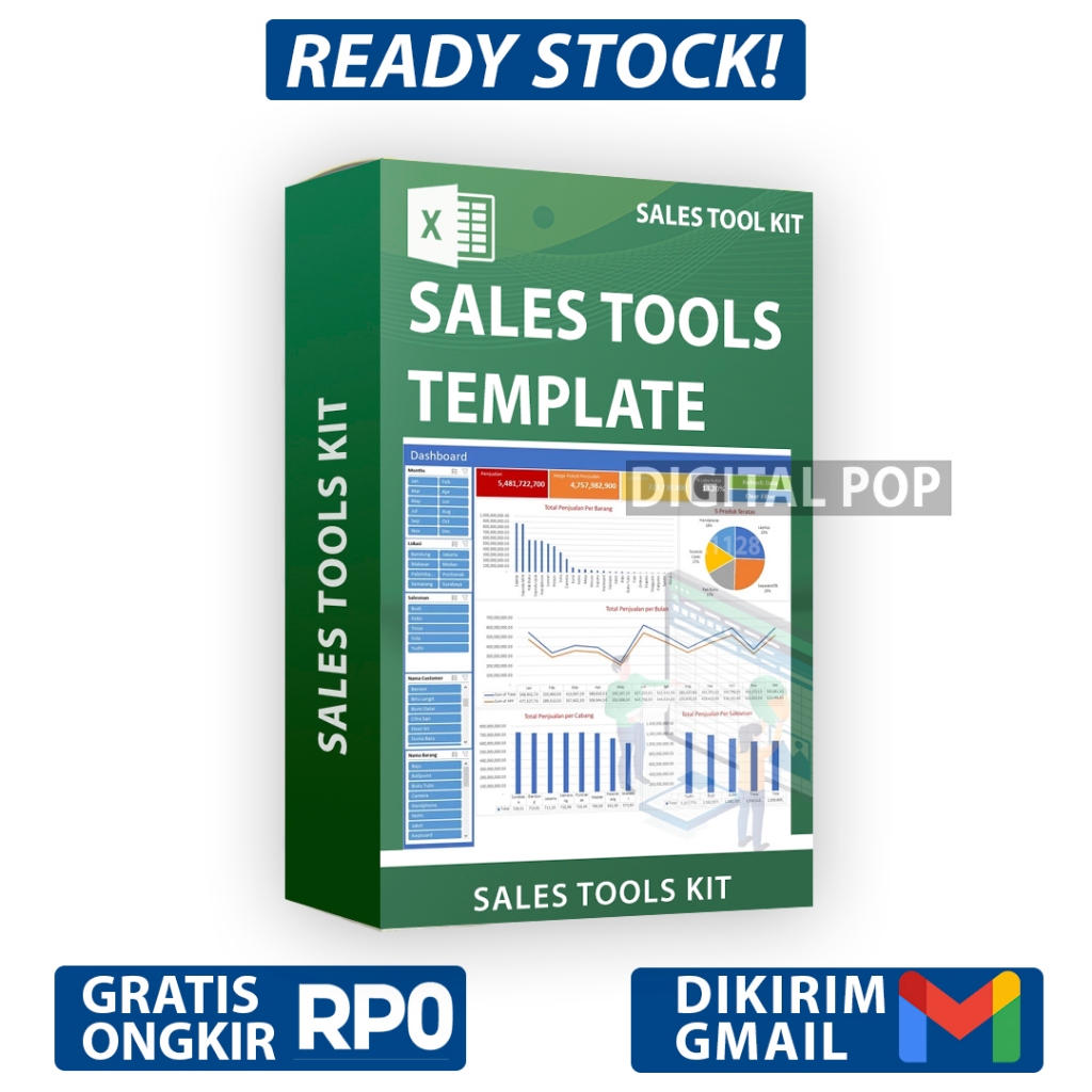 TOOLS EXCEL CRM & SALES Toolkit Template - Sales Tools Template Ms Excel