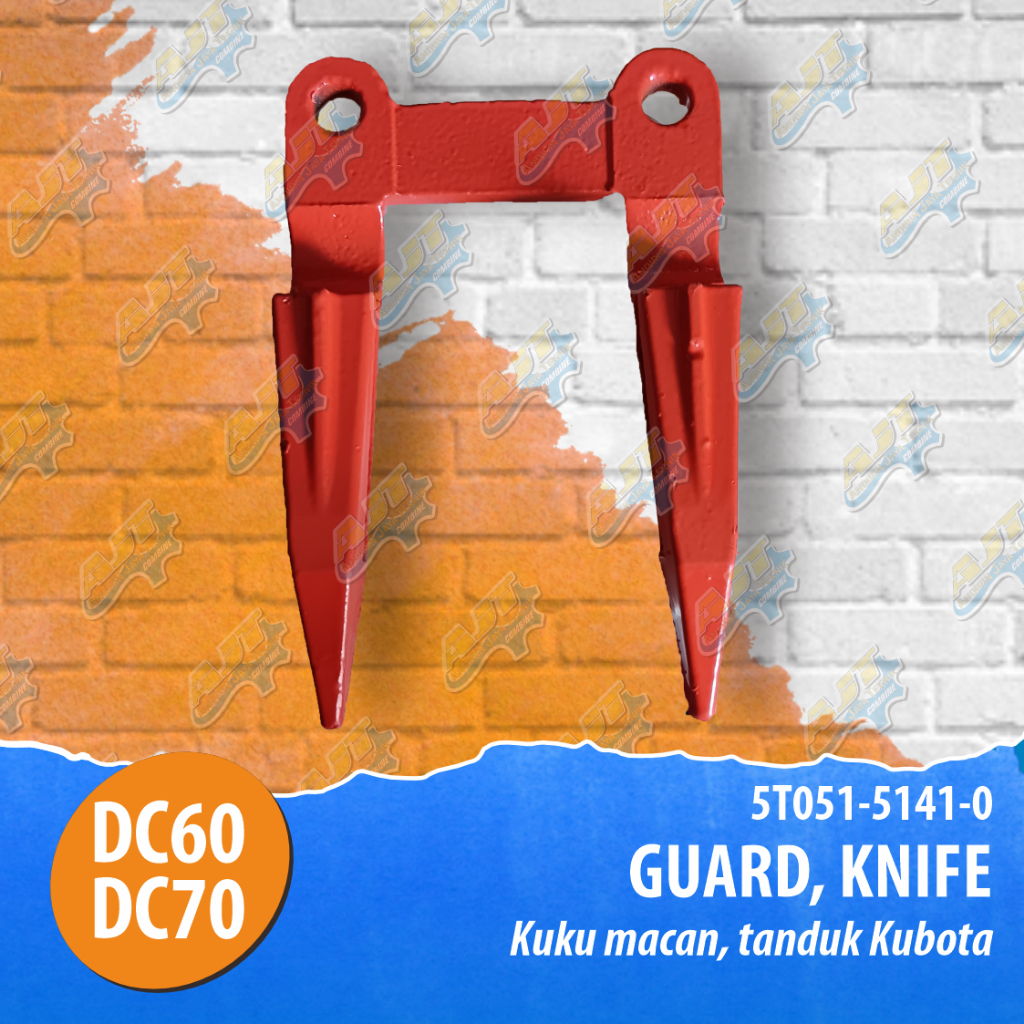 KUKU MACAN, TANDUK KUBOTA (GUARD, KNIFE - 5T051-5141-0)