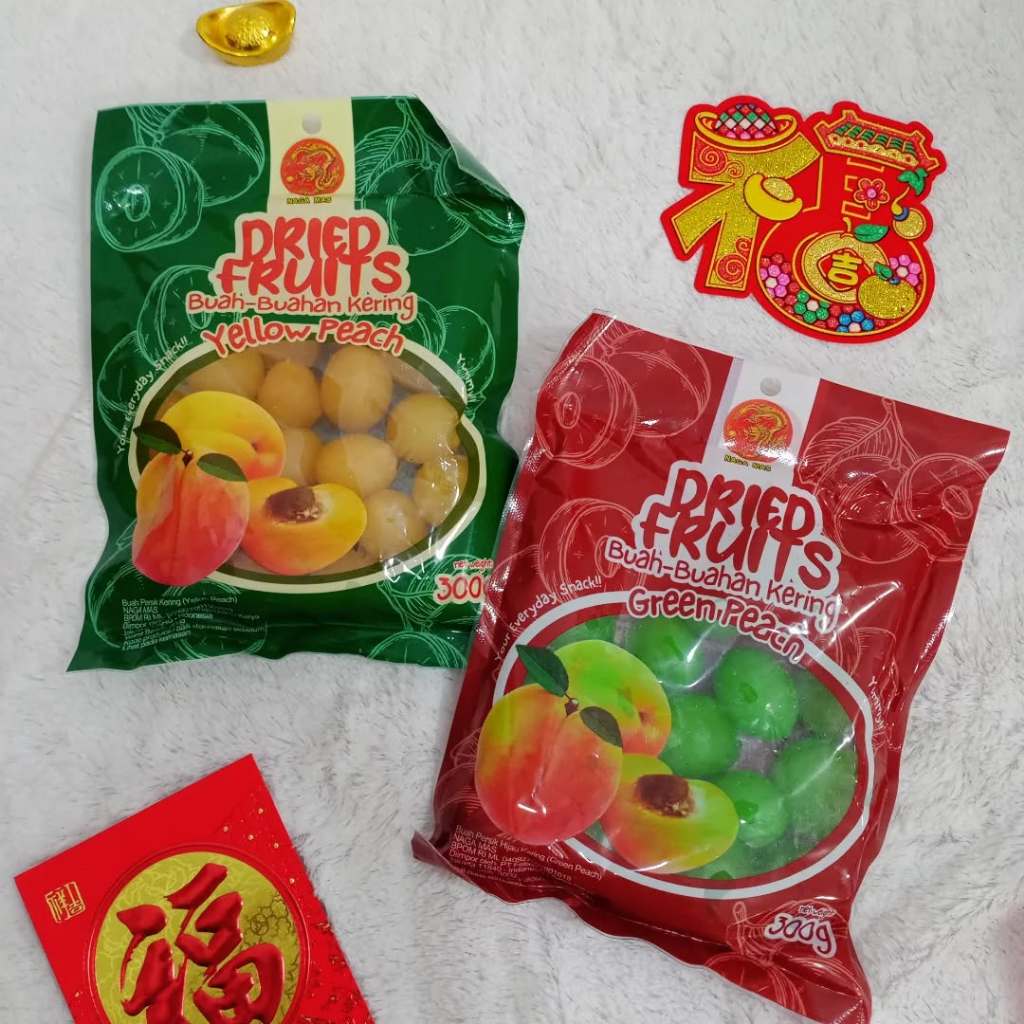 

Camilan Nagamas Dried Fruit / Buah Kering Manisan Imlek 250 Gr Varian Buah Zaitun Olive, Wax Berry, Black Plum, Seedless, Red Plum ( Prem ), Yellow, Green Peach ( Persik ), White, Dried Prune, Red Kumquat, Mandarin Orange Peel 60 Gr, Soursweet Peach