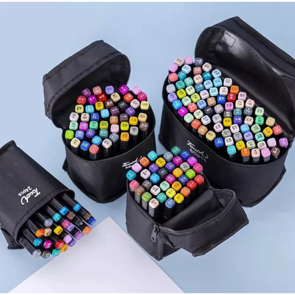 

Spidol Set Warna Warni Sketch Marker 2 Tip Touch Marker 24/36/48/60/80 Warna / Spidol Set Serbaguna