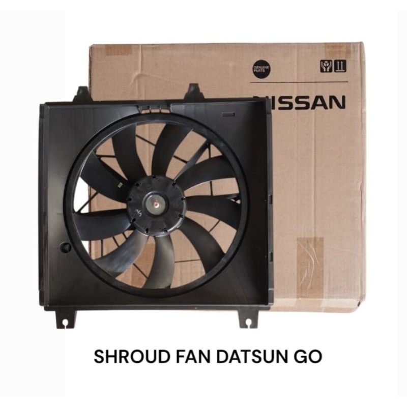 SHROUD FAN KIPAS MOTOR EXTRA FAN AC DATSUN GO GO+ PANCA ASLI NISSAN ORIGINAL ASSY FULL SET