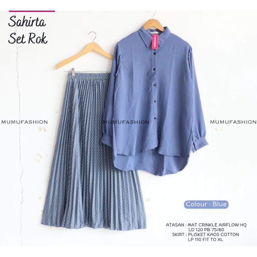 Setcel Wanita Stlan Terbaru 2025 Satu Set Bju Kondangan Bawahan Bju Panjang Oneset Lebaran Remaja Pr