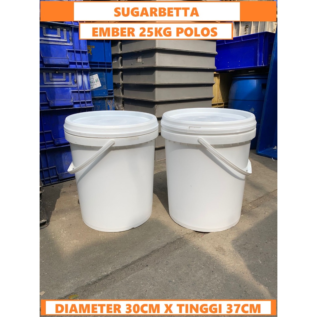 ember bekas cat 25kg / pail plastik bekas 25kg / pail bekas cat 25kg Hitam
