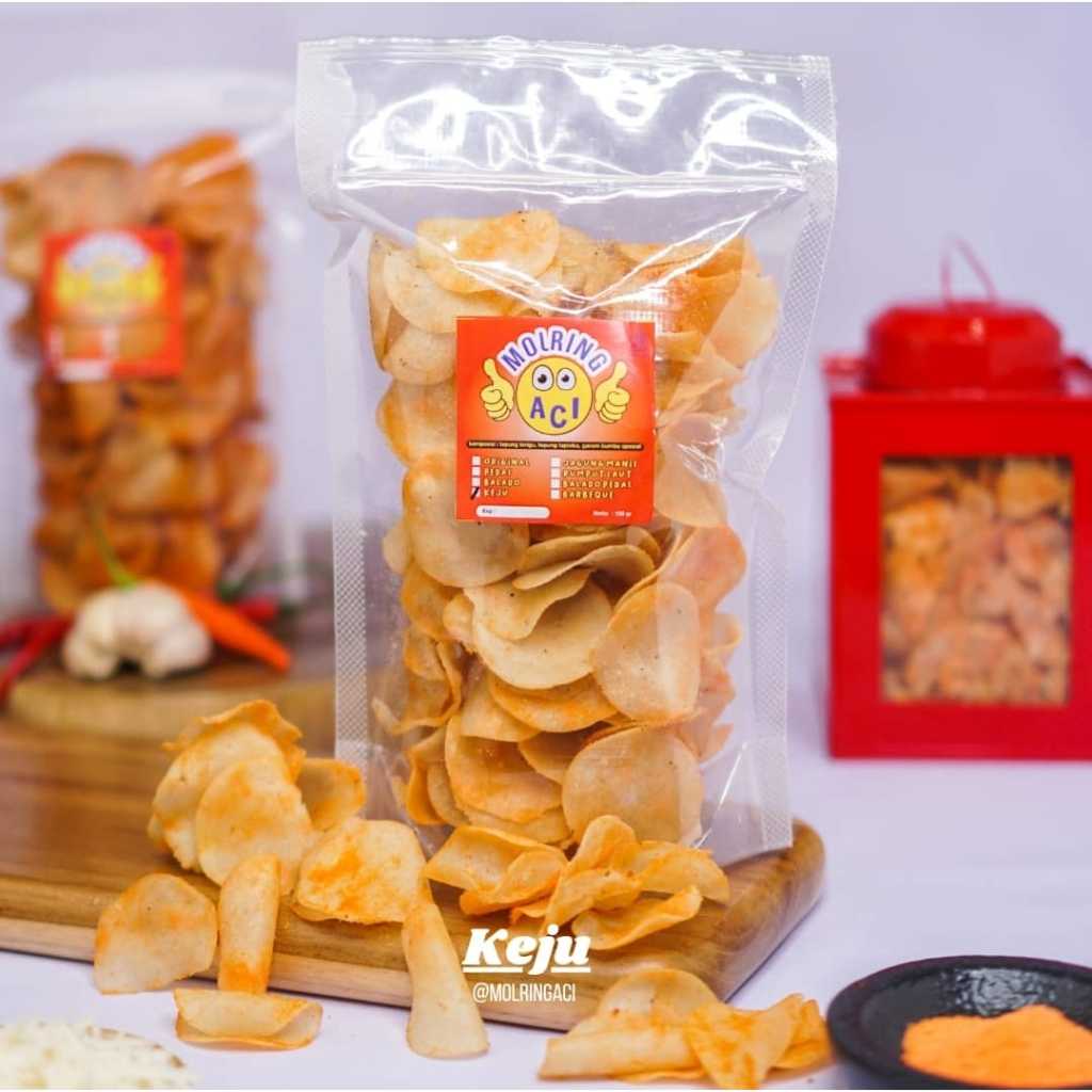 

Moring Aci Bandung / Molring Aci Bandung/Keripik Molring / Cimol Kering 250Gram