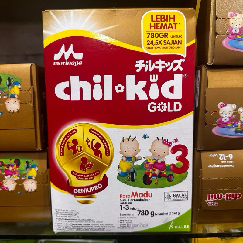 

Morinaga chilkid chil kid 1-3 tahun Madu/Vanila 780gr BOX UTUH
