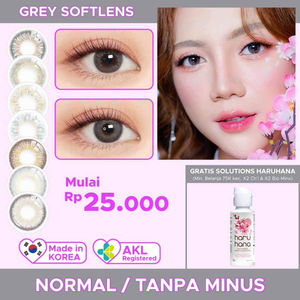 [✅COD] SPEX SYMBOL SOFTLENS GREY SERIES COLOR CONTACT LENS NORMAL 14.2 MM SOFTLEN ABU ABU SOFLENS MA