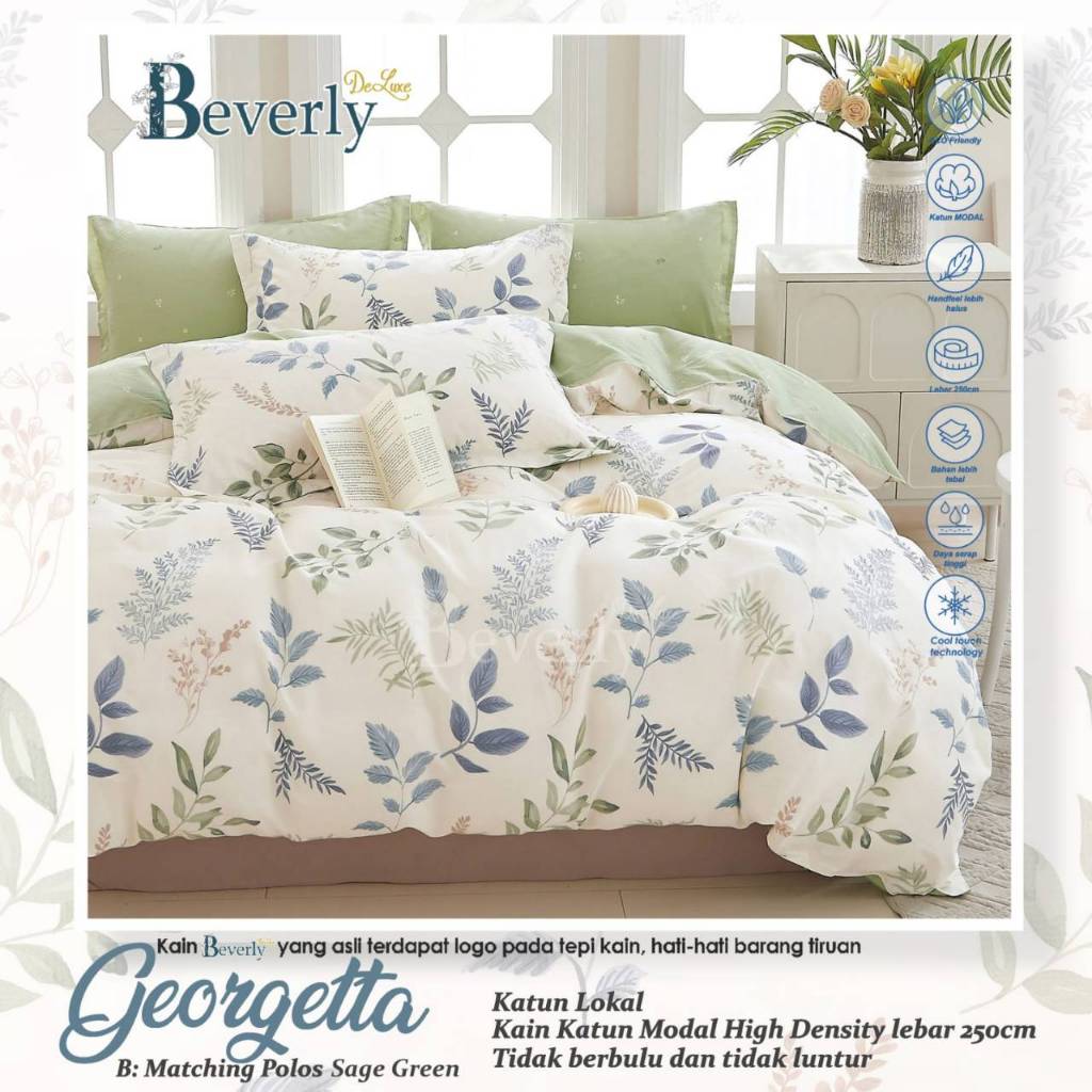 Sprei Katun  BEVERLY GEORGETTA | Sprei Home Industry dari Katun CVC Premium | Sprei Uk.90,100,120,16