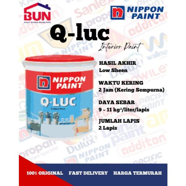 NIPPON PAINT CAT TEMBOK Q-LUC ANTI JAMUR 4.5 KG // Q-LUC WARNA HIJAU TELOR 1154