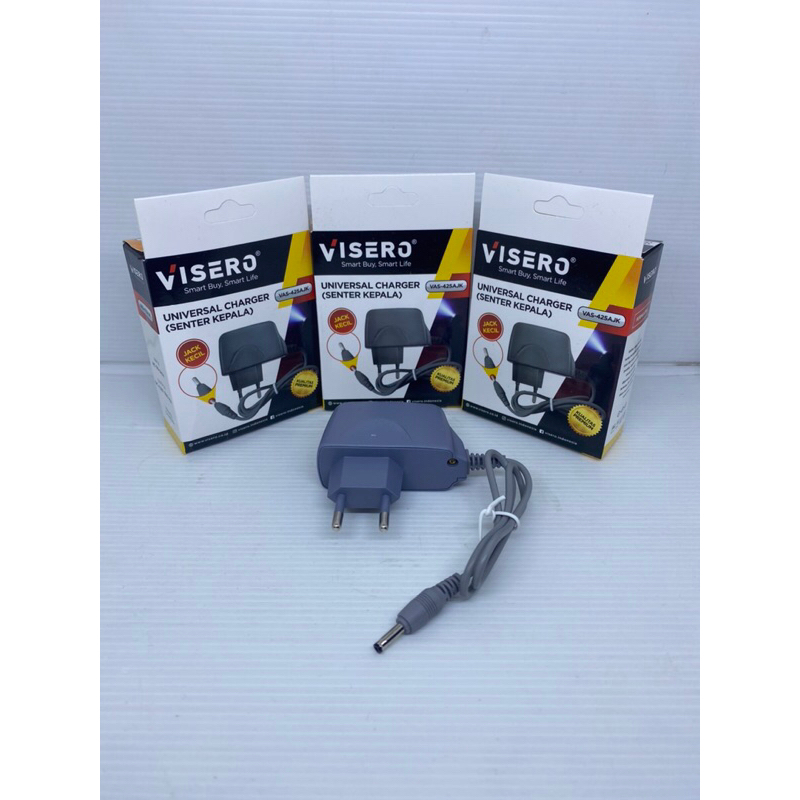 charger senter kepala universal jek kecil adaptor senter kepala umum