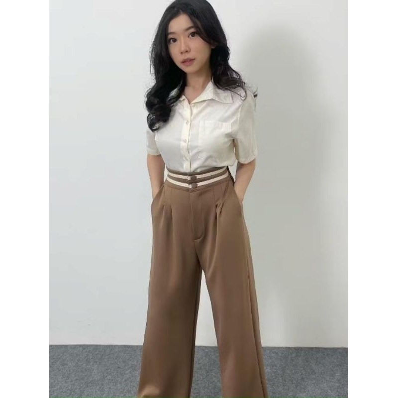 Kulot Scuba Kancing List Premium/Kulot Pocket Pant