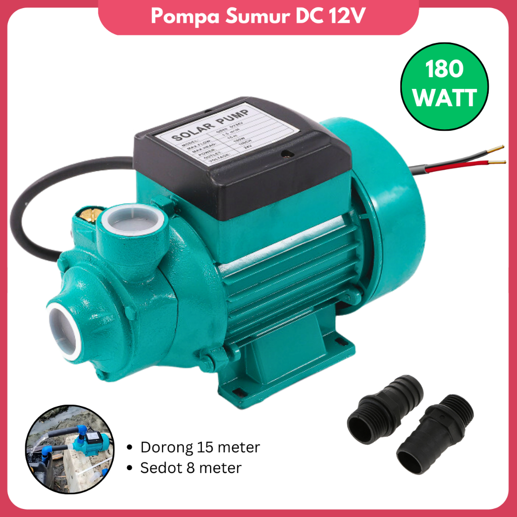 Pompa Air Tenaga Surya DC 12 Volt Pompa Tenaga Aki Sedot Sumur Pertanian DC 12V Irigasi