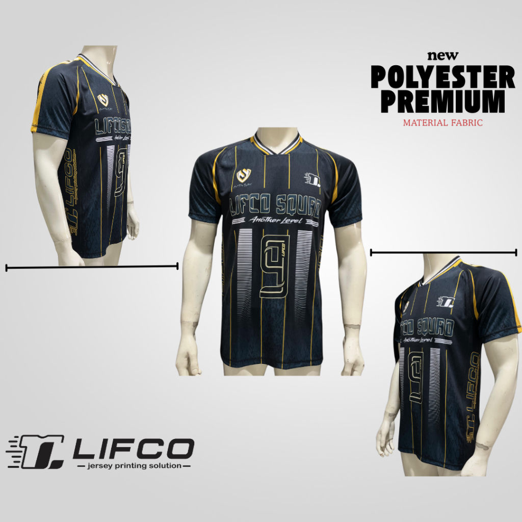 LIFCO JERSEY POLYESTER PERMIUM BLACK SERIES (TIDAK BISA REQUEST )(VOLLEYBALL JERSEY / JERSEY VOLI)