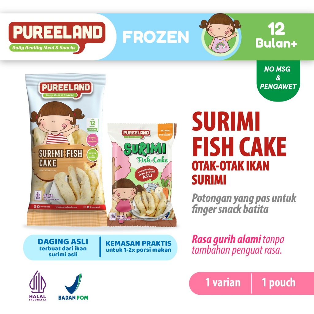 Pureeland Baby Surimi Fish Cake  / Otak-otak Ikan Surimi / Frozen Mpasi