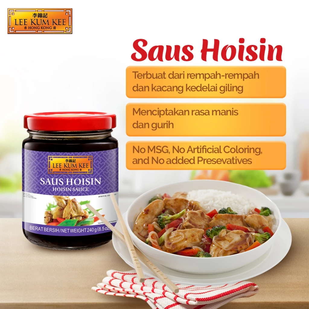 

Lee Kum Kee Hoisin Sauce 240gr + Pengaman Produk