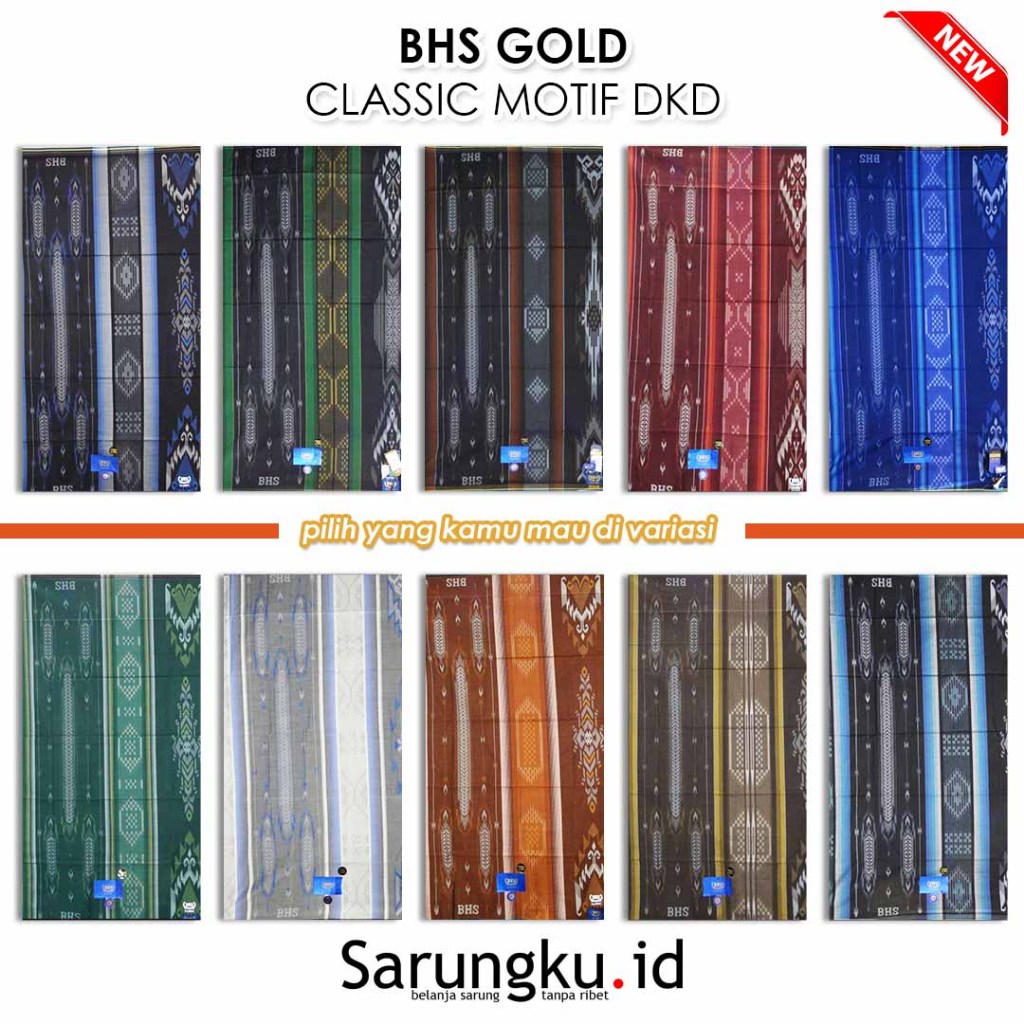 Sarung BHS Classic Gold Motif DKD
