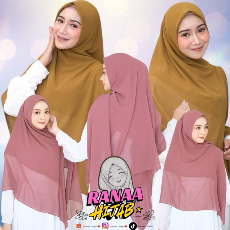Ranaa Ara Zipper Jumbo - hijab instan zipper jumbo