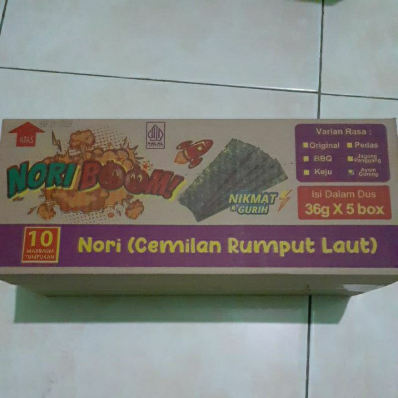 

RUMPUT LAUT NORI BOOM isi 5box x 12bks