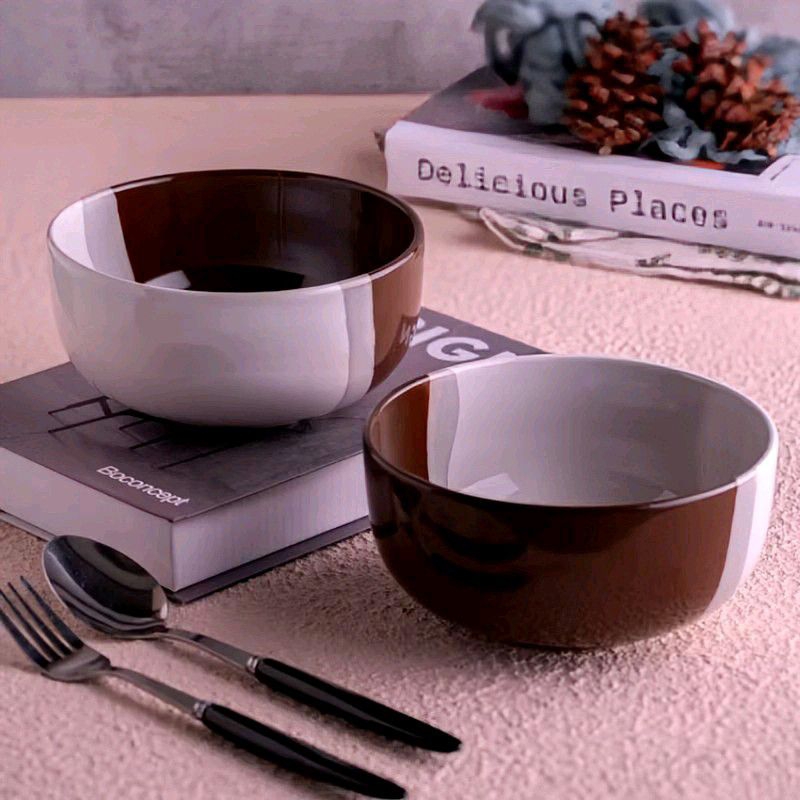 P61 MANGKOK KAIBON BAHAN KERAMIK / MANGKOK TWO TONE