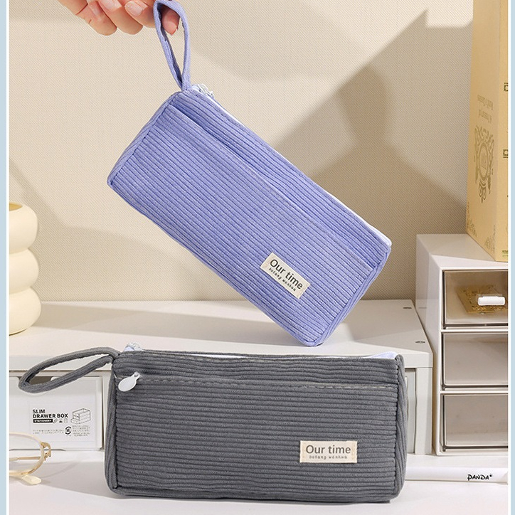 

TEMPAT PENSIL DOUBLE LAYER VINTAGE UKURAN BESAR BAHAN CORDUROY/ TEMPAT ALAT TULIS / KOTAK PENSIL VELVET