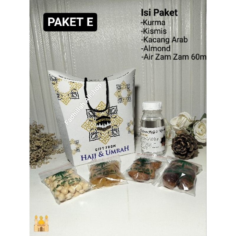 

Paket E Oleh-Oleh Haji dan Umroh Dus tali Almond/Souvenir makanan/Hampers Murah