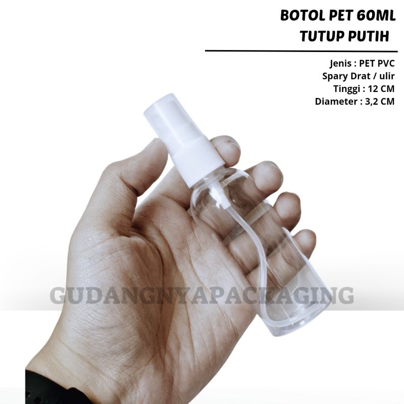 Botol Parfum Plastik PET 60ML