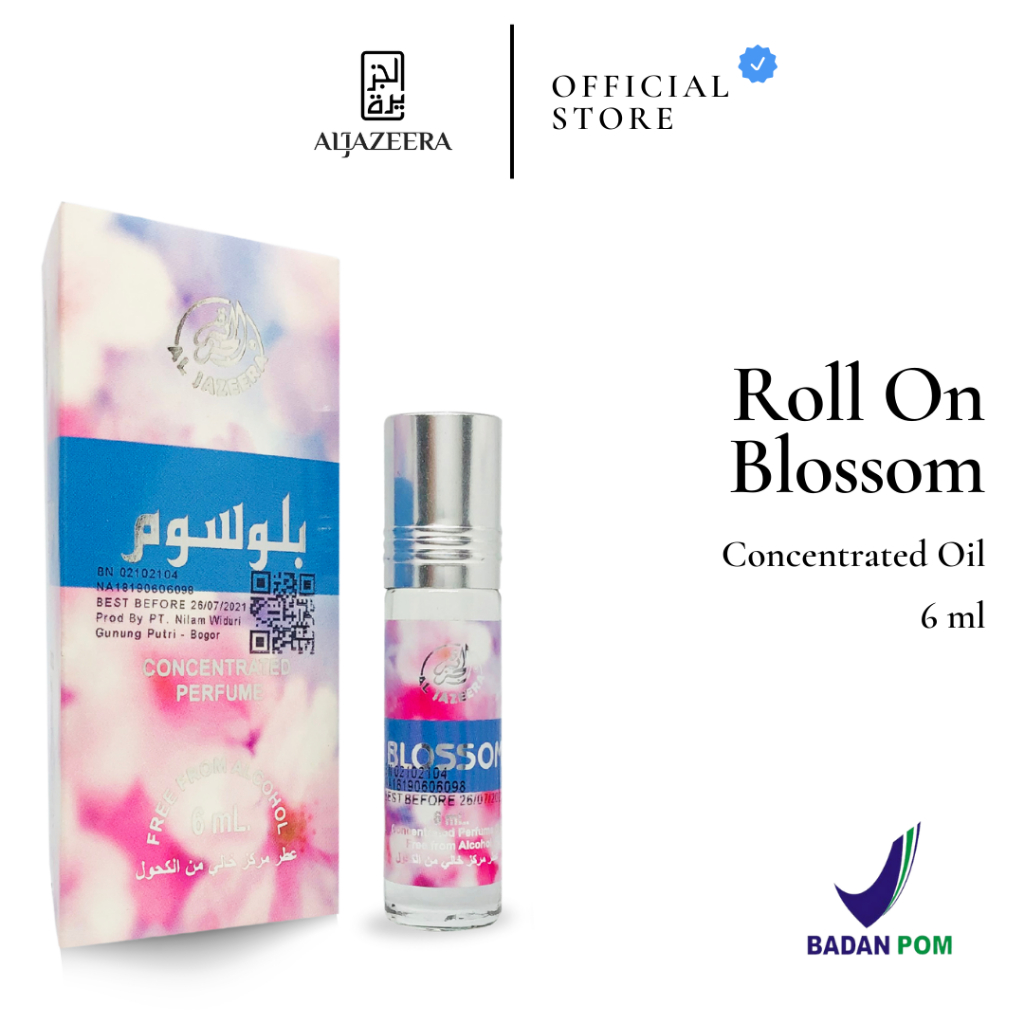 Blossom Parfum Roll On Arab 6 ml Non Alkohol | Minyak Wangi Concentrated Oil | Original Segel Pabrik