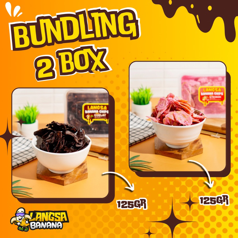 

[BUNDLING 2 BOX ] Keripik Pisang Lumer by LANGSABANANA 125gr