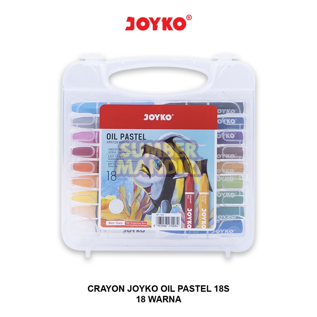 

Crayon JOYKO 18 Warna / Crayon Oil Pastel 18 Warna / Krayon JOYKO 18S