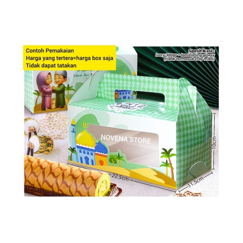 

BOX KUE BOLU GULUNG LEBARAN NATAL IMLEK-DUS KADO KOTAK KUE LAPIS