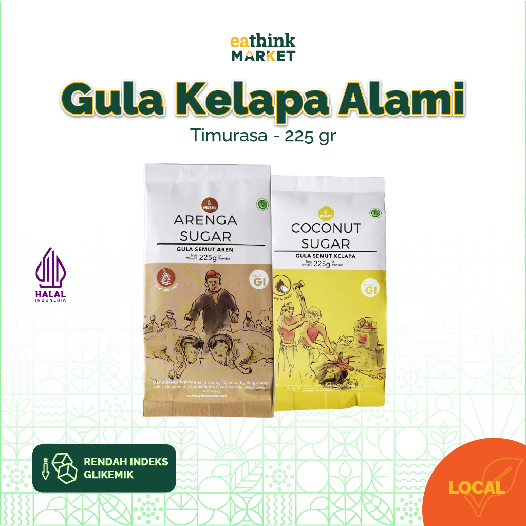 

Gula Semut Kelapa / Crystal Coconut Sugar Alami - Timurasa 225 gr / 500 gr