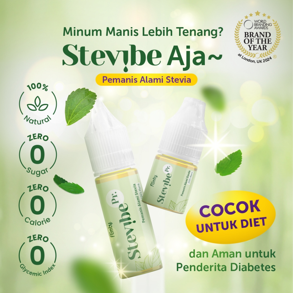 

Stevibe Pr. (Pure) by Flimty - Pemanis Alami Stevia - 5 ml / 15 ml