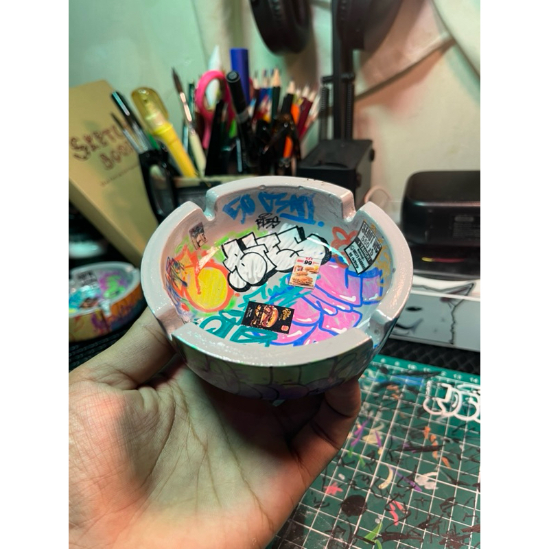 Asbak Skatepark Graffiti | Ashtray | Asbak | Clay | Clay art | Clay custom | Asbak Skena | Asbak Y2K