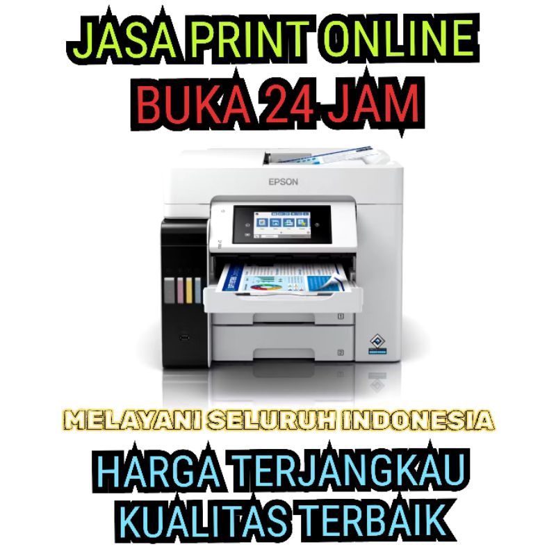 Jasa print berwarna kertas HVS ukuran F4