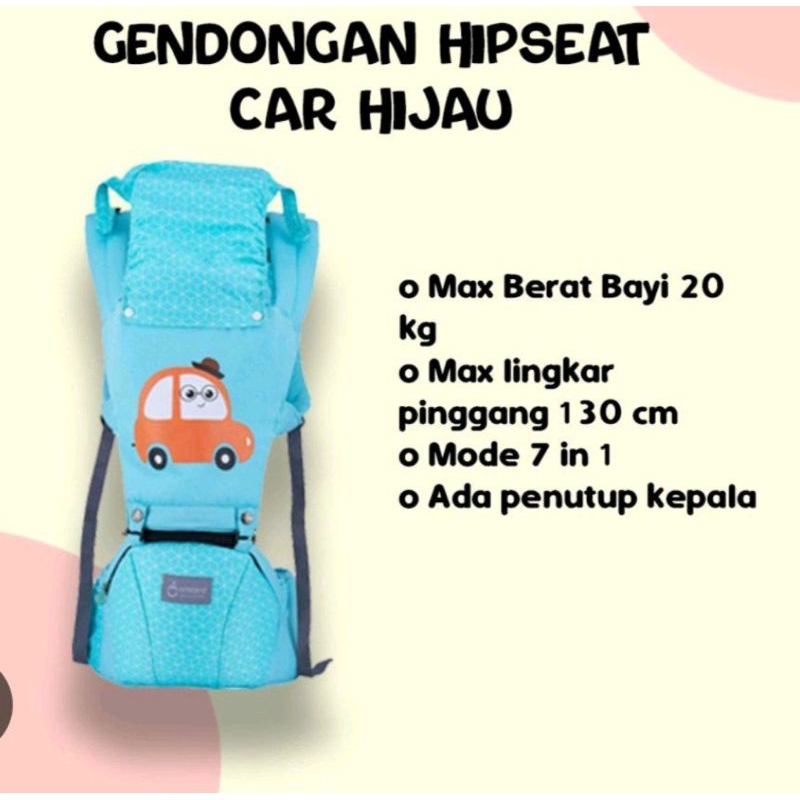 Omiland Gendongan HIPSEAT cube series spint karakter