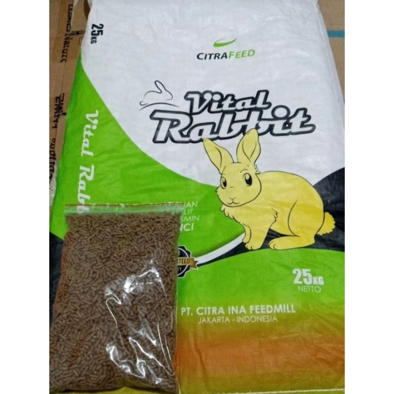 pelet kelinci kemasan 1 kg