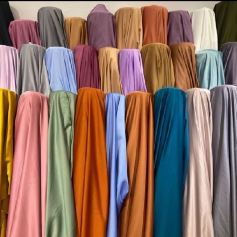 PUSAT GROSIR  - Bahan kain polosan maxmara || bahan kebaya, gamis, dress || bahan pakaian wanita
