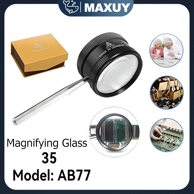 

Kaca Pembesar 35x AB77 Lup Lensa Magnifier Handheld Membaca Perhiasan Komponen Loupe