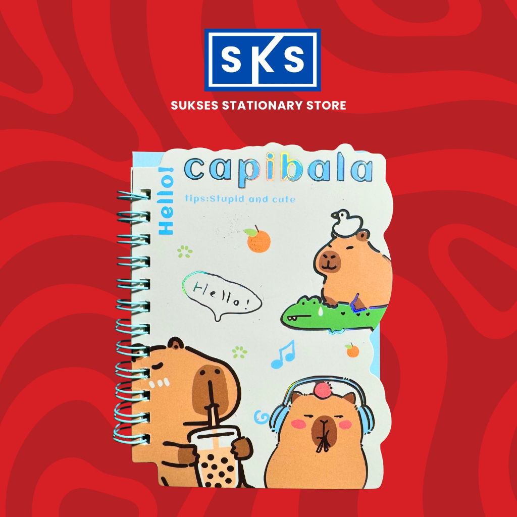 

Notebook Spiral Capybara A6 Capibala Buku Catatan Tulis Buku Notes