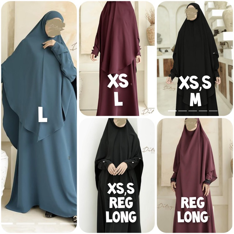 ditsy moslem terbaru januari loria dark cherry linnaea black ( khusus Gamis)