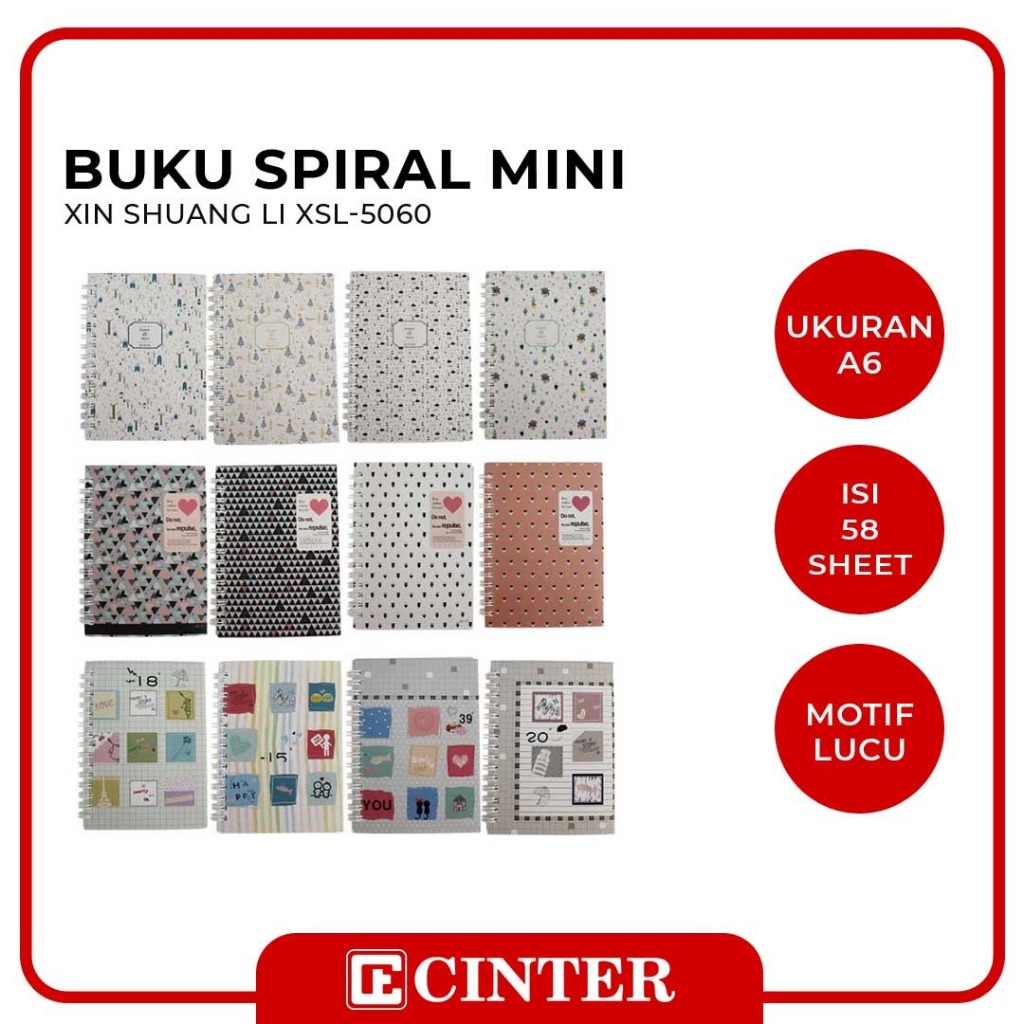 

XIN SHUANG LI - BUKU SPIRAL / NOTEBOOK / BUKU CATATAN A6 XSL-5060