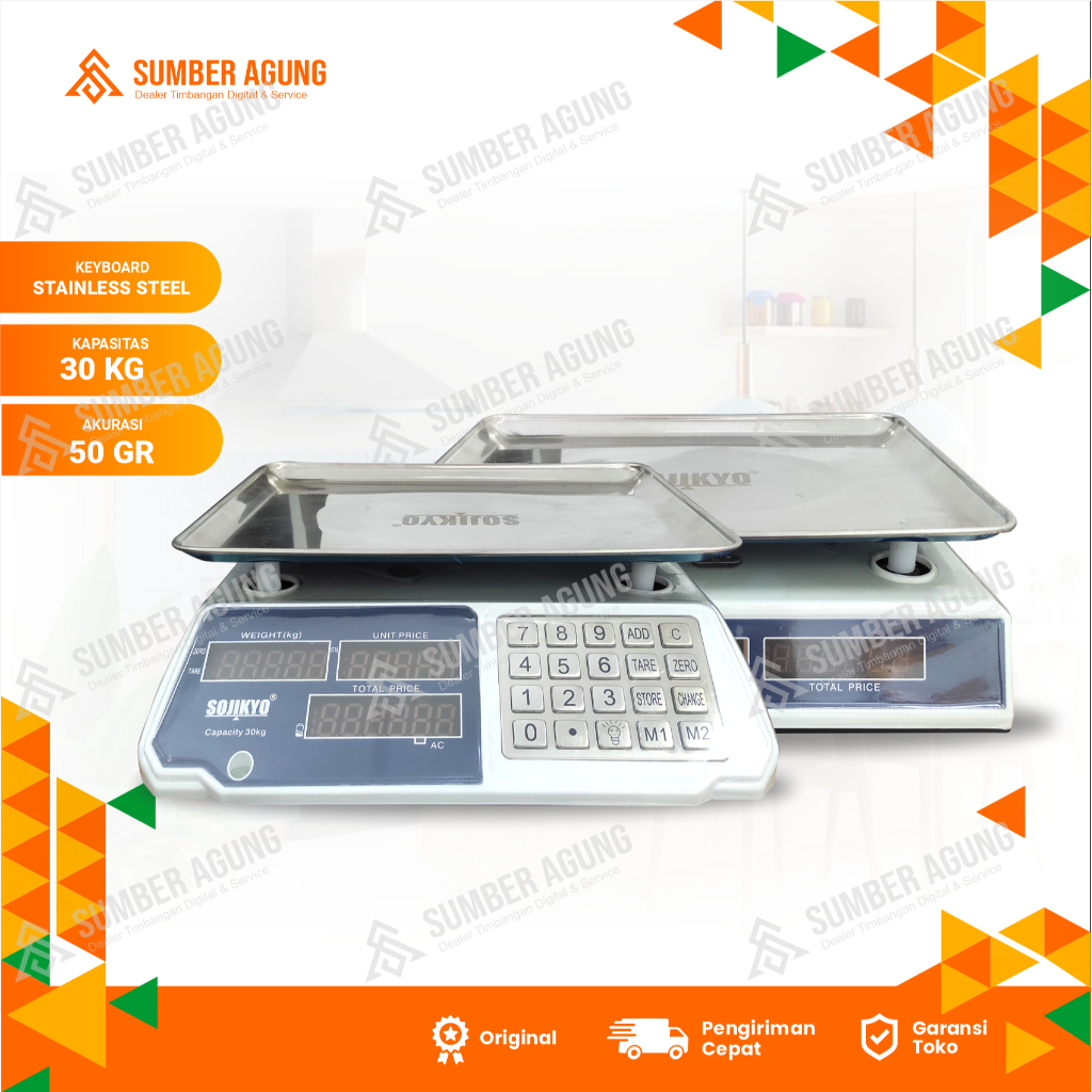 Timbangan Digital Serbaguna SOJIKYO 30 ACS ECO 2 Keypad Stainless