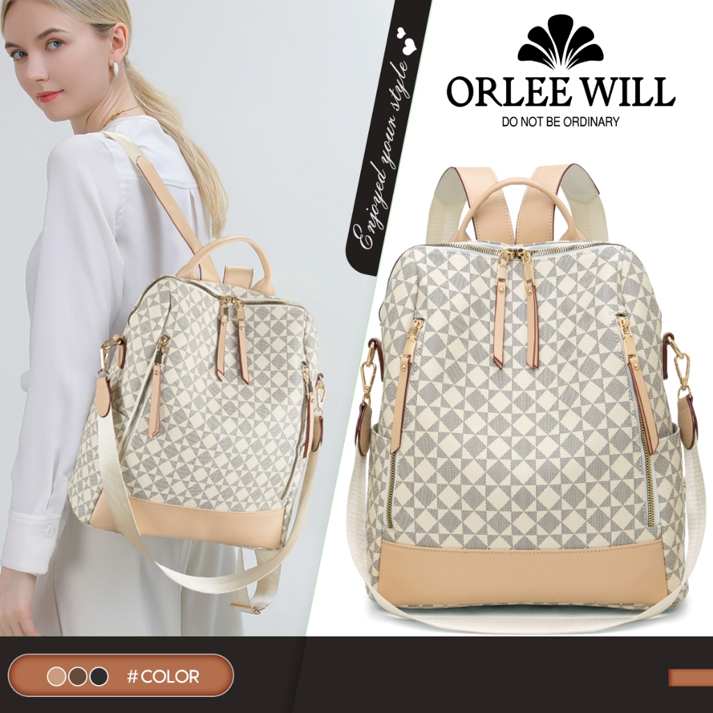 ORLEE WILL Tas Ransel Wanita Waterproof Tas Backpack Wanita Waterproof