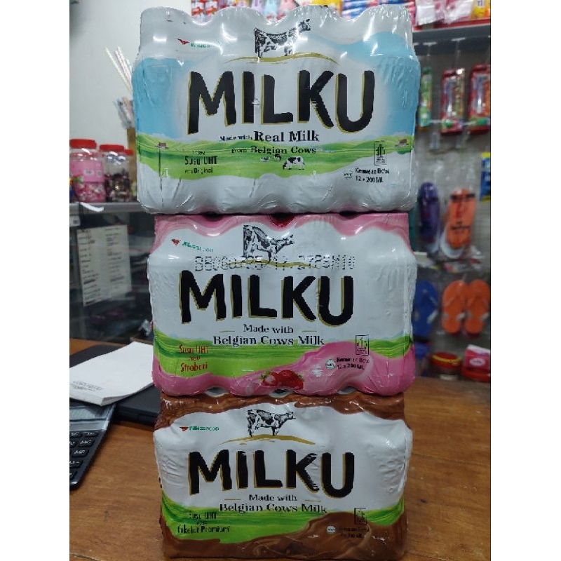 

Milku susu uht slop/pak/dos isi 12 botol