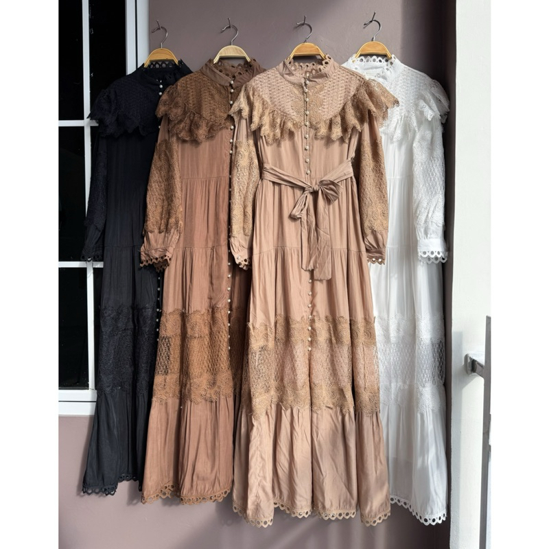 Lala dress, gamis lfy, lafreya dress, gamis goldy, Dress Maxi, gamis bangkok, gamis putih, white max