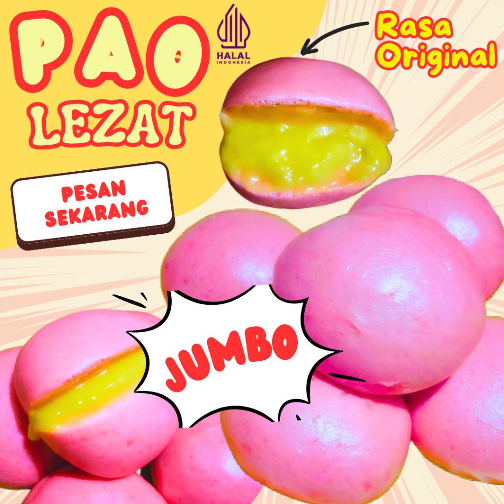 

Pao Lezat Jumbo dan Tekstur Lembut Rasa Original – Selalu Baru, Creamy, dan Halal