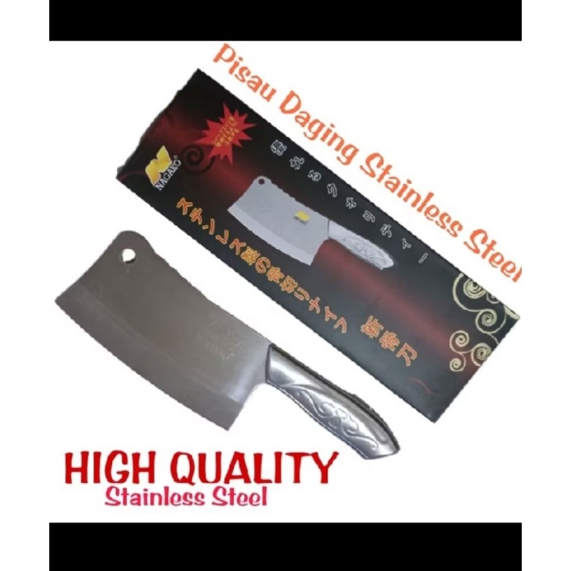 PISAU DAGING CINCANG TEBAL STENLIS | PISAU DAGING B018 |PISAU BAJA DAGING TEBAL