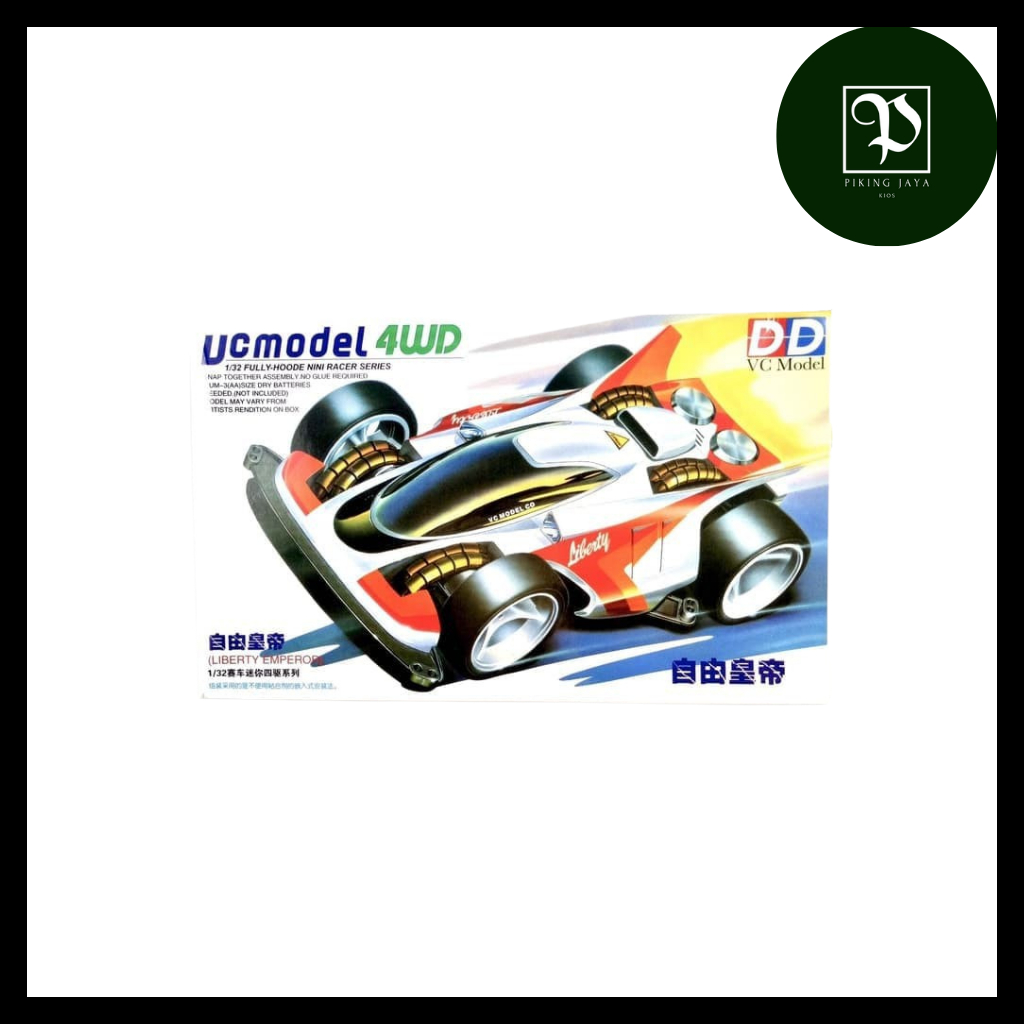 Tamiya Mini 4WD DD Ruize Liberty Emperor Putih Super 1 Chassis - Rep. Tamiya Merk DD Ruize