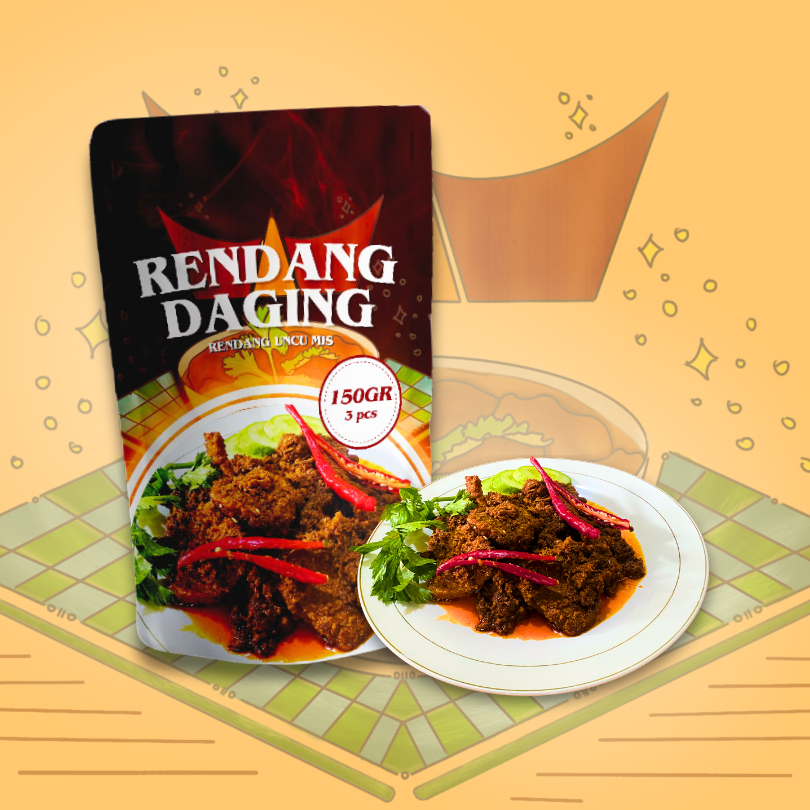 

RENDANG UNCU MIS - RENDANG DAGING SAPI 150gr ASLI MINANG