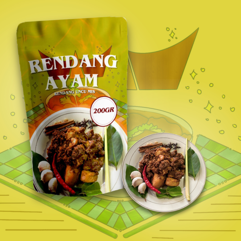

RENDANG UNCU MIS - RENDANG AYAM 200gr ASLI MINANG
